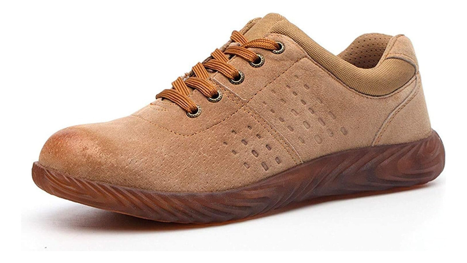 Calzado De Seguridad Casual Trabajo Punta Reforzada Cordones - Beige 