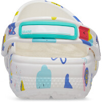 Crocs Classic Toddler Doodle Print Clog Blanco