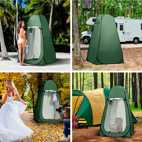 Carpa Autoarmable de Baño Plegable Portable p/ Camping Playa Verde