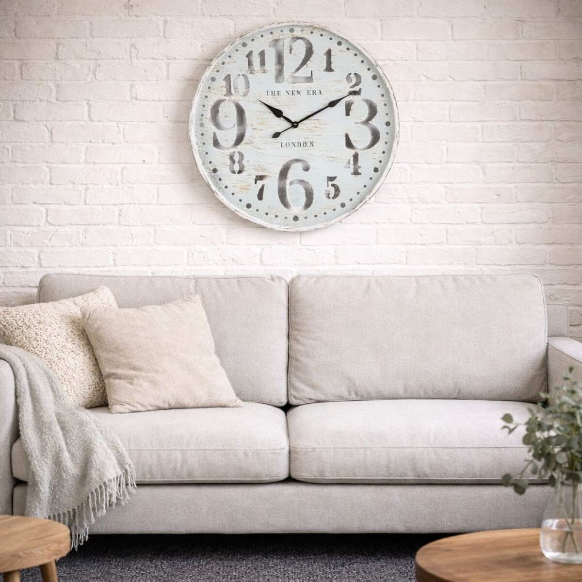 Reloj de Pared en Hierro 60dx6cm Black and White 