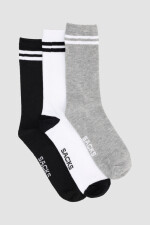 Pack x 3 medias media caña lisas Combinacion a