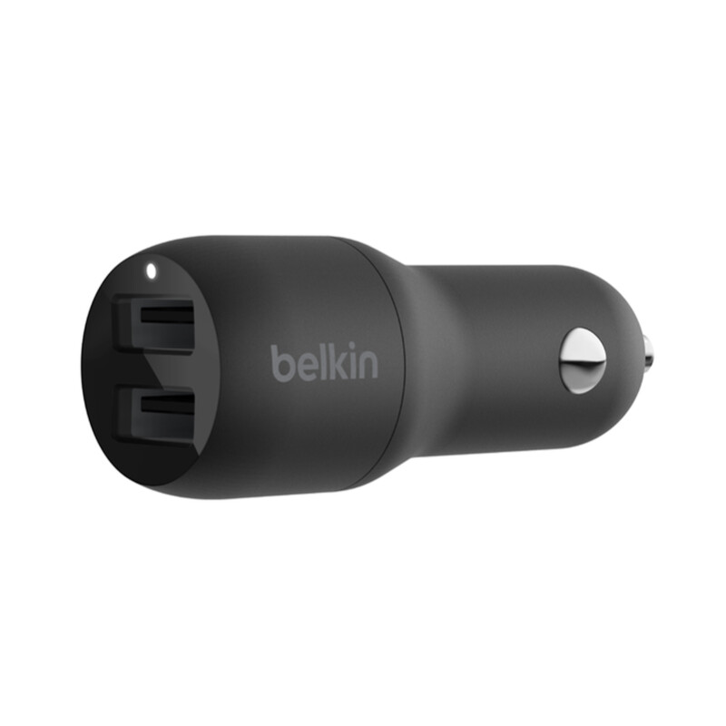 Cargador De Auto Belkin Dual USB-A de 24W Black Cargador De Auto Belkin Dual USB-A de 24W Black
