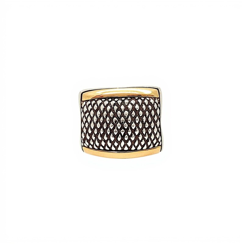 Anillo elegante - Plata y Oro-Sin piedra-AN5950 sinpiedra