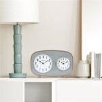 RELOJ DE MESA DOBLE HIERRO 33X23X7.5CM GRIS RELOJ DE MESA DOBLE HIERRO 33X23X7.5CM GRIS