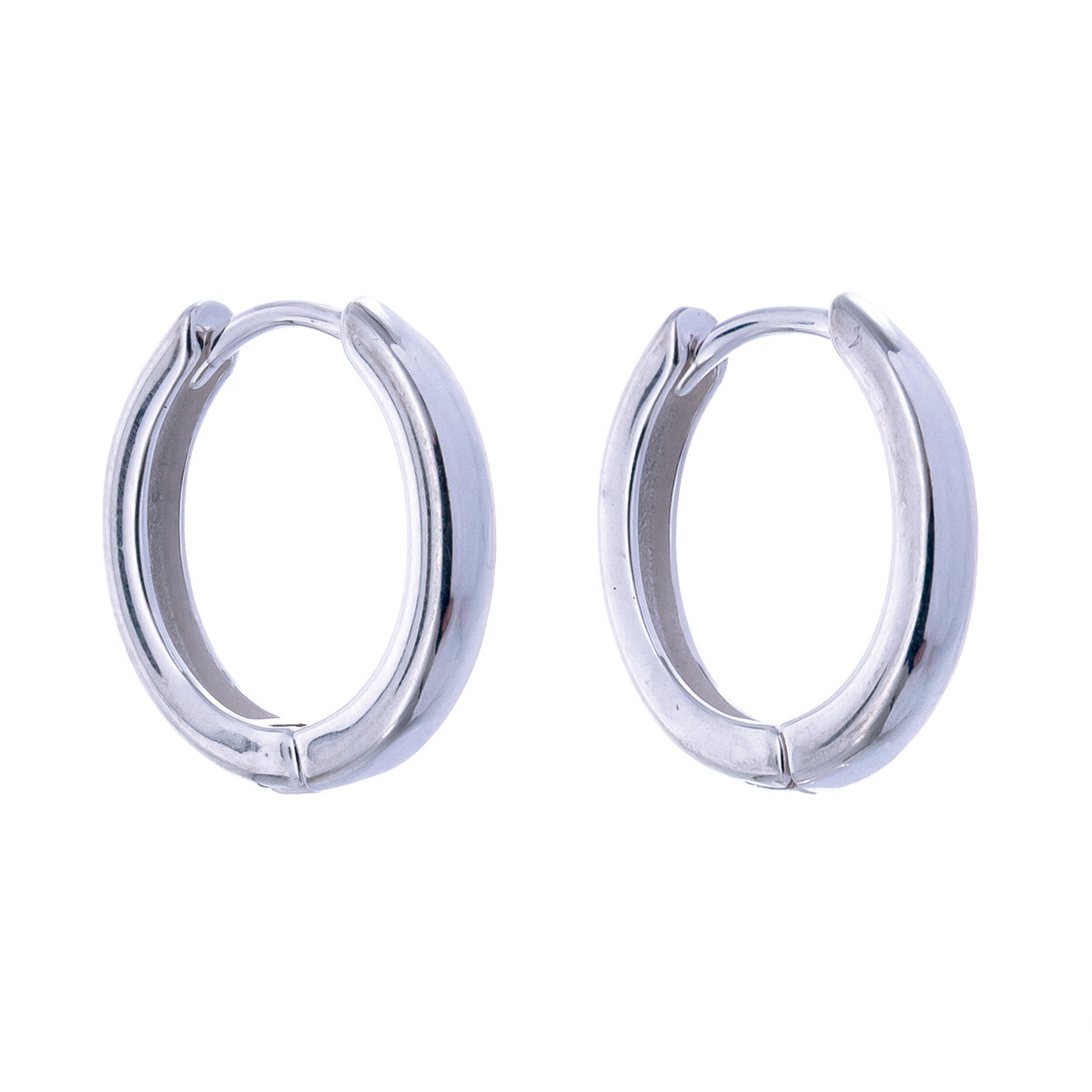 Par de aros de plata 925 bombé. 