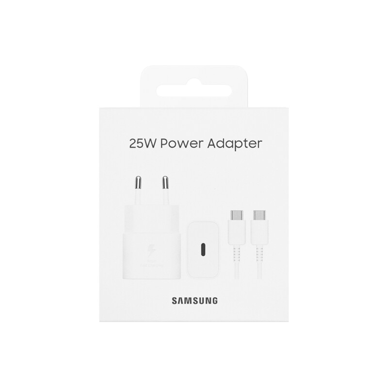 Cargador original Samsung GaN de 25W color blanco Cargador Original Samsung Gan De 25w Color Blanco