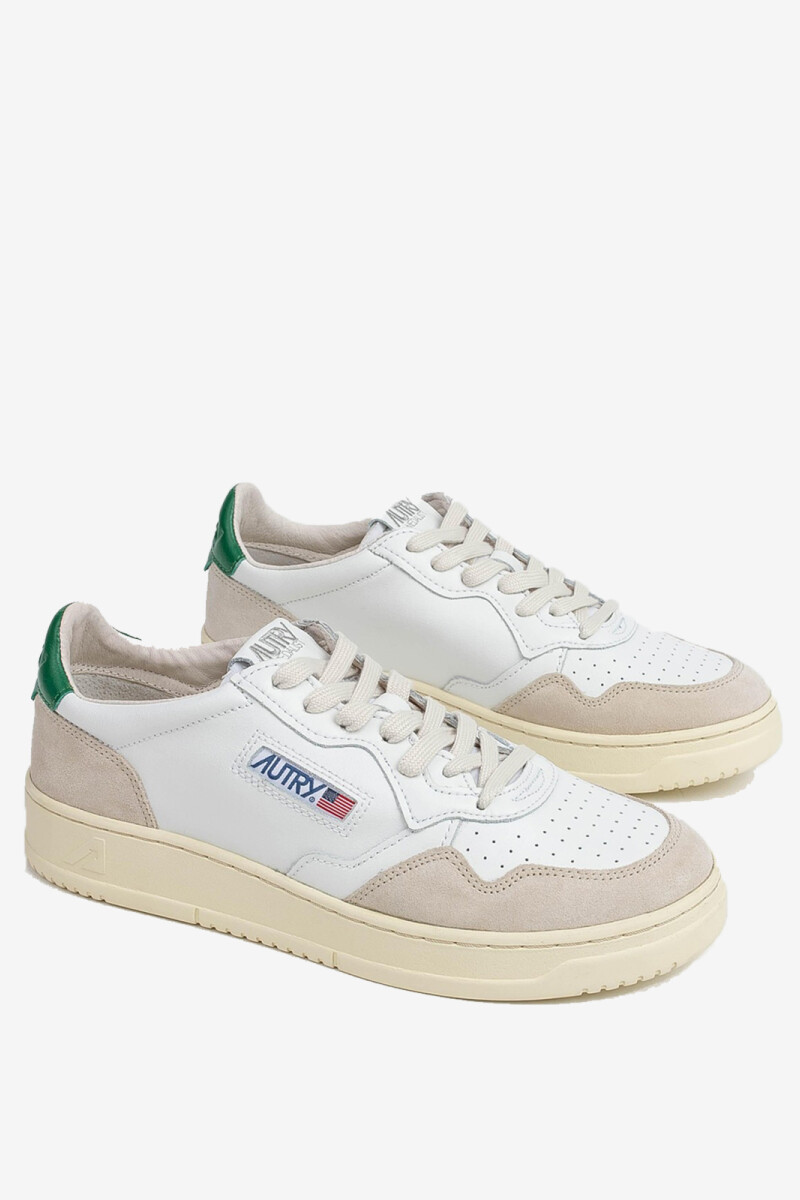 MEDALIST LOW MAN LEAT/SUEDE WH Blanco