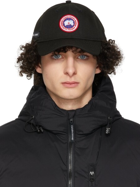 Canada Goose -Gorro de poliéster con visera, Artic disc Negro