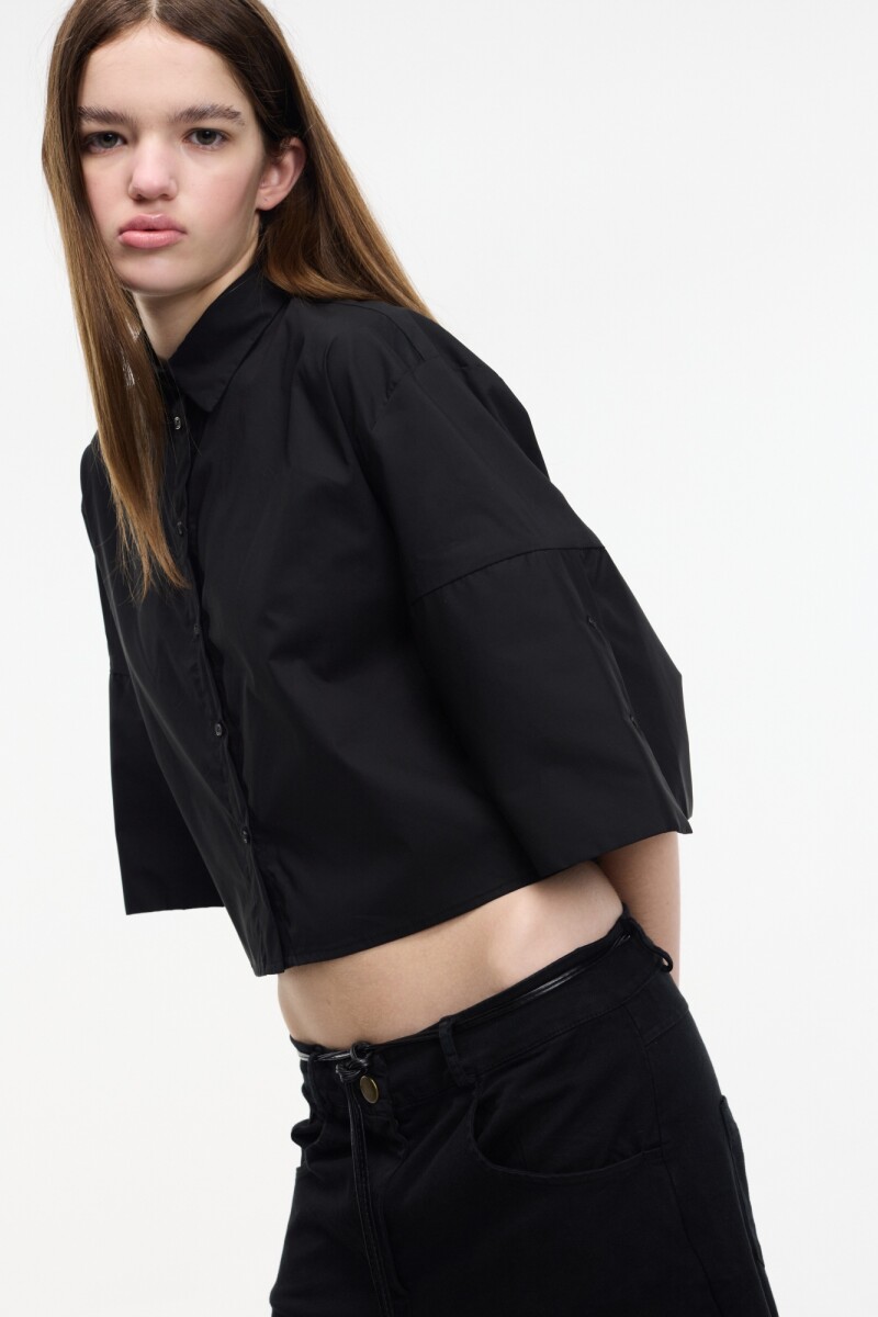 CAMISA CORTA Negro