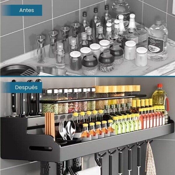 Estante Organizador Cocina 60cm Colgante Ganchos Especieros Y Utensilios Porta Botella Alacena Imback Estante Organizador Cocina 60cm Colgante Ganchos Especieros Y Utensilios Porta Botella Alacena Imback