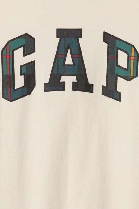Remera Logo Gap Manga Larga Niño Chino Plaid