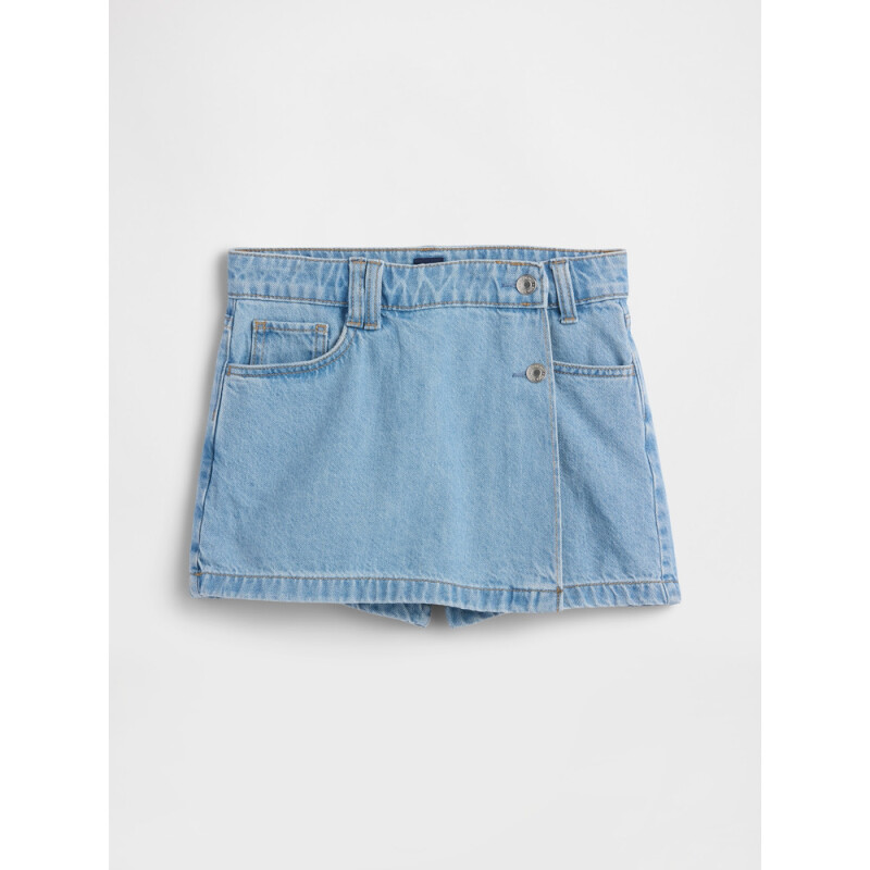 V-DENIM SKORT LIGHT WASH