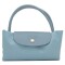 Longchamp -Cartera Longchamp plegable de nylon con cierre y asa corta, Le pliage green S Celeste