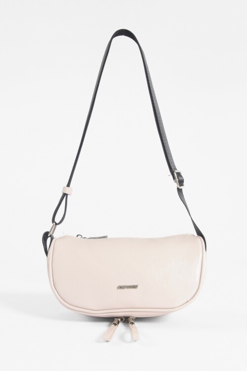 Riñonera doble cierre beige