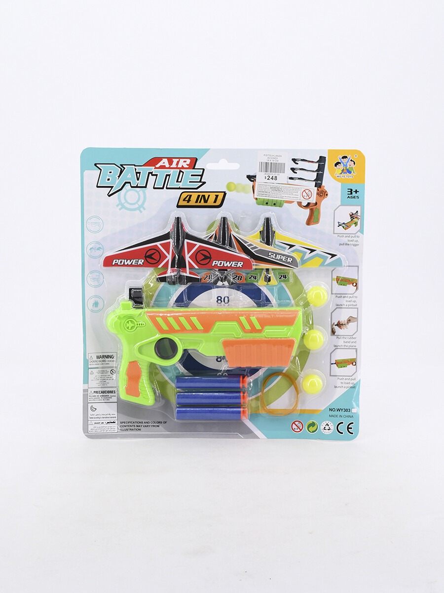 PISTOLA LANZA AVIONES - VERDE 