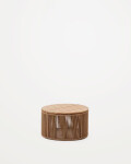 Mesa de centro Dandara de acero, cuerda beige y madera maciza de acacia Ø60 FSC 100% Mesa de centro Dandara de acero, cuerda beige y madera maciza de acacia Ø60 FSC 100%
