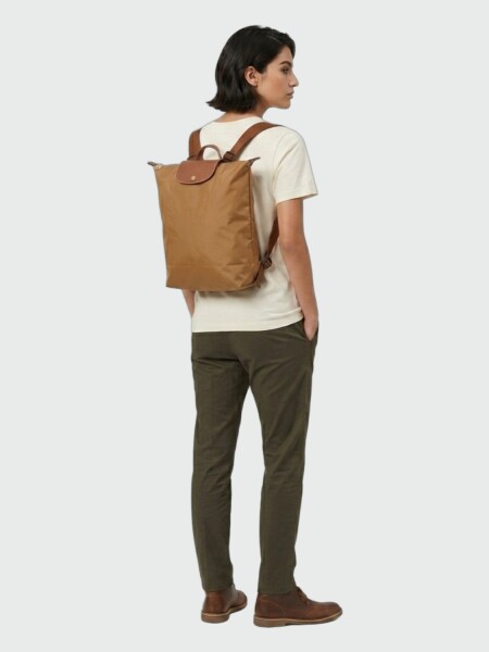 LONGCHAMP - LE PLIAGE ORIGINAL, MOCHILA M Marrón