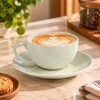 Taza blanca con plato 250 ml Taza blanca con plato 250 ml