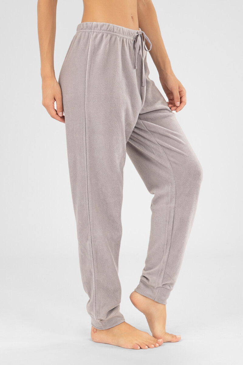 Pantalon polar mujer Gris melange