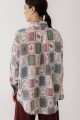 PRE VENTA Camisa Onda Print Ludika PRE VENTA Blanco