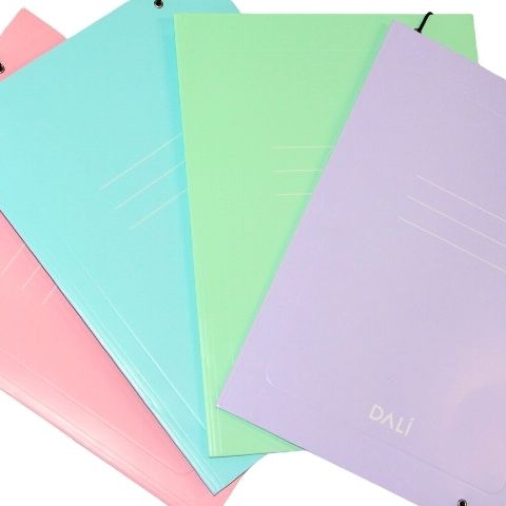 CARPETA DALI CON ELASTICO TAMAÑO OFICIO COLORES PASTELES COLOR ROSADO