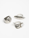 Sets Anillos Perlas Set De Anillos Metal Y Perla - Plateado Rodio