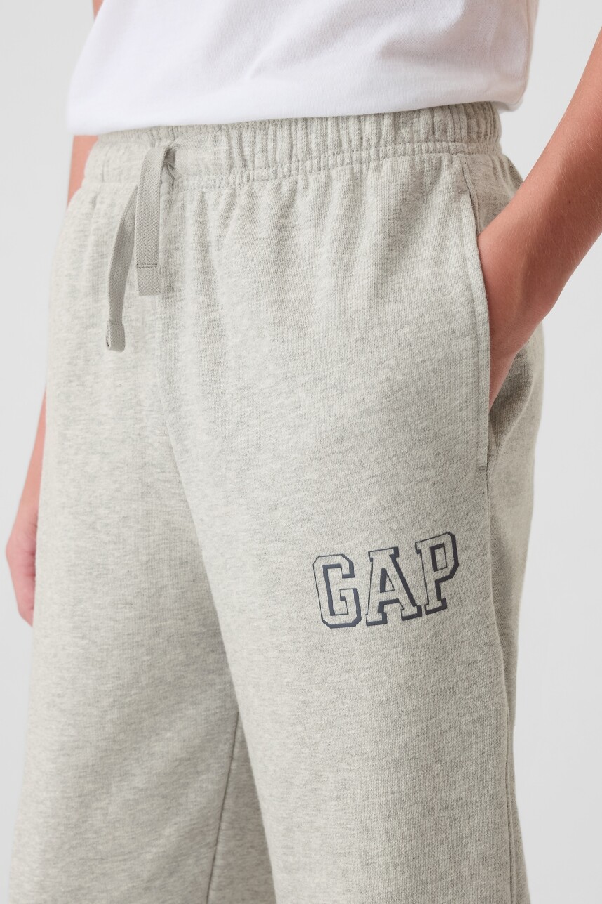 Pantalón Deportivo Logo Gap Niño Light Heather Grey B08