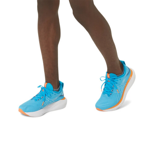 ASICS GEL NIMBUS 25 Light Blue & Orange