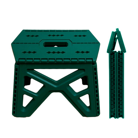Banqueta Plegable Compacta Resistente Práctica Verde