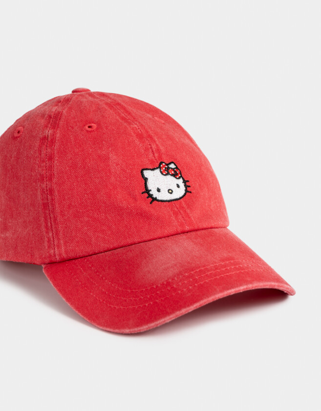 Caps y sombreros infantiles Licencias Gorra Canvas "hello Kitty" - Rojo Cereza