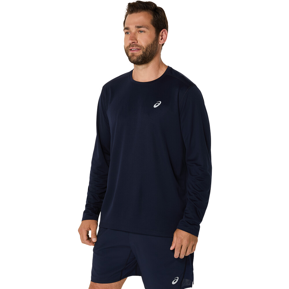 Polo Running Asics Silver LS Top Hombre Midnight