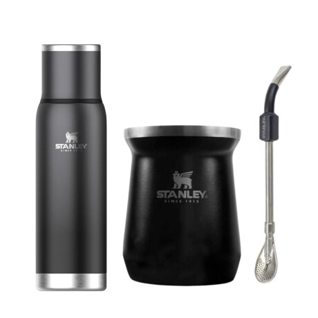 Set Stanley Termo Adventure To-Go 1lt+mate+ Bombilla Negro
