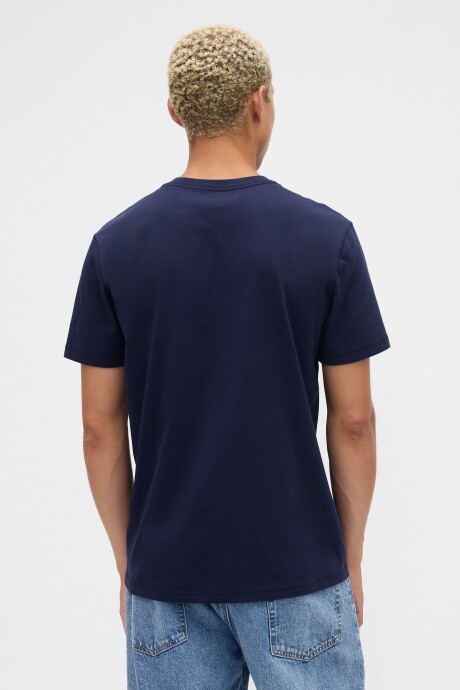 Remera Mini Logo Gap Hombre New Navy