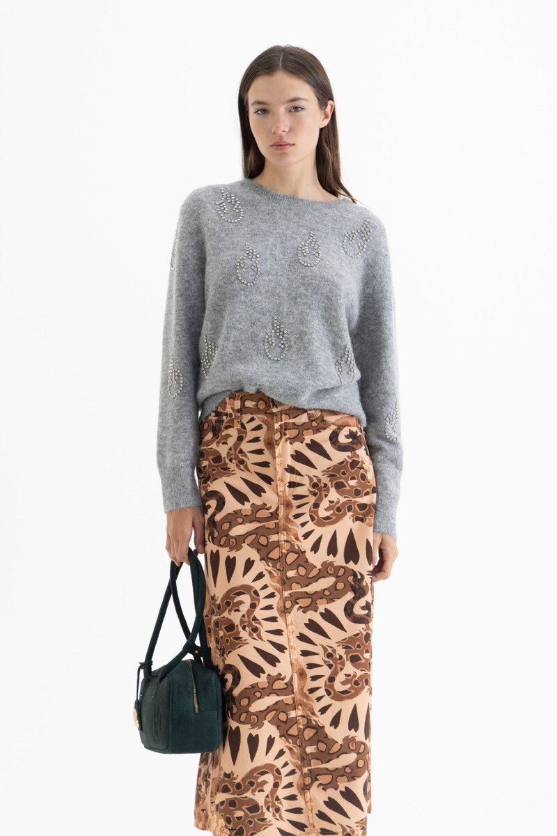 POLLERA DRAGONES Camel