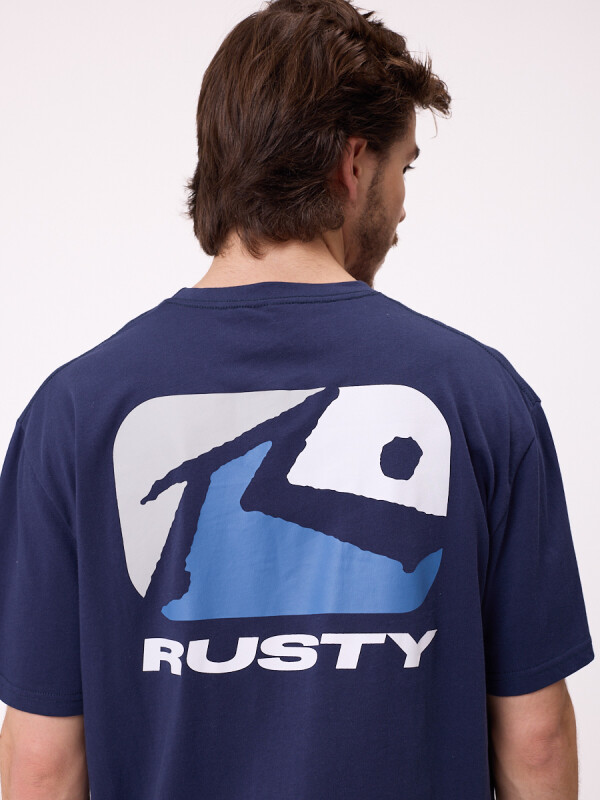 T-SHIRT KOMMA RUSTY Navy