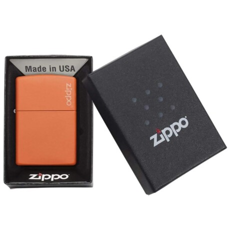 Encendedor Zippo naranja mate con logo - 231ZL Encendedor Zippo naranja mate con logo - 231ZL