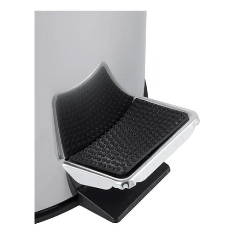 Papelera en acero inoxidable con pedal y cubo desmontable 5 L. Plateado