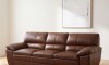 Sillón %100 Cuero - 3 Cuerpos - Premium Caramelo
