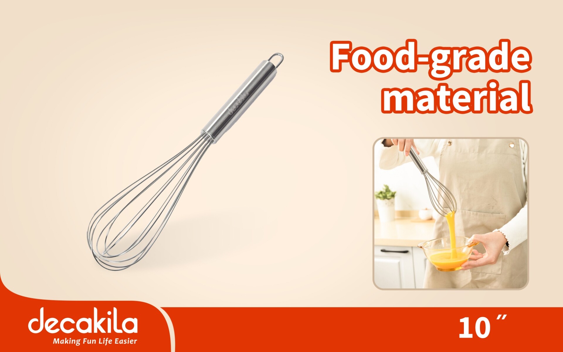 BATIDOR MANUAL DE COCINA AC INOX DECAKILA 25 CM 