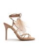 Sandalia Taco Alto Fino Beige U