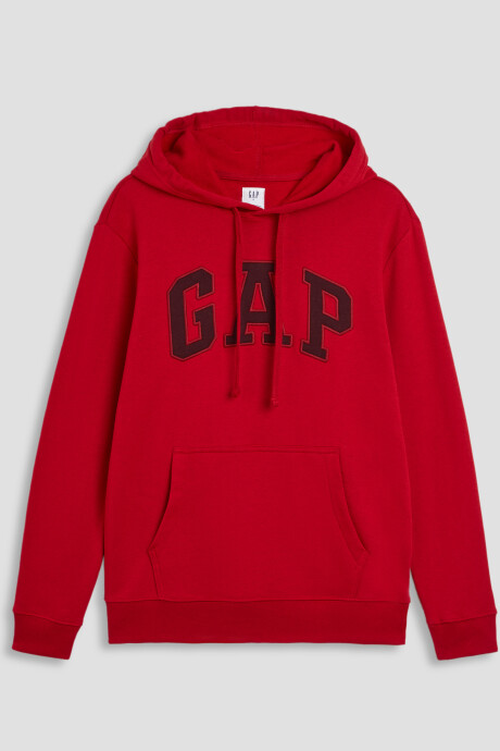 Buzo Canguro Logo Gap Con Felpa Hombre Crimson Red