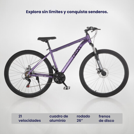 Bicicleta Montaña 26 Cuadro Aluminio Freno Disco 21 Cambios Lavander