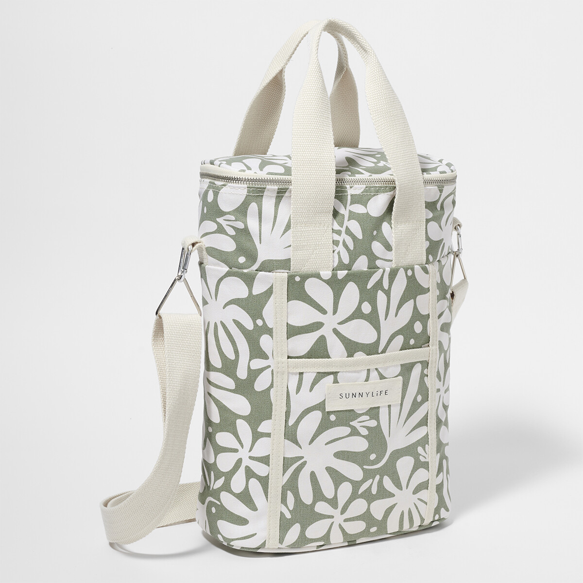 Conservadora Térmica para botellas de lona Vacay Olive 
