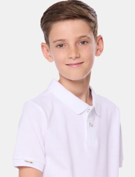 REMERA POLO PIQUE LISA Blanco