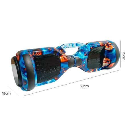 Skate Hoverboard Eléctrico 6.5 Bluetooth Luces Led N1 Azul