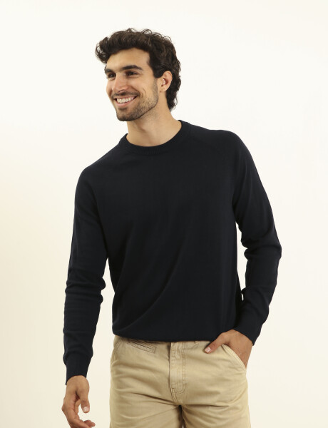 470450 SWEATER HARRINGTON LABEL Azul Oscuro