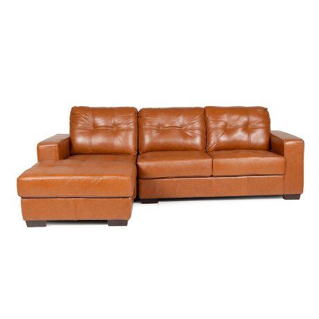 Rinconera Fargo - Cuero Básico - Chaise Izquierdo 457 (Brandy)