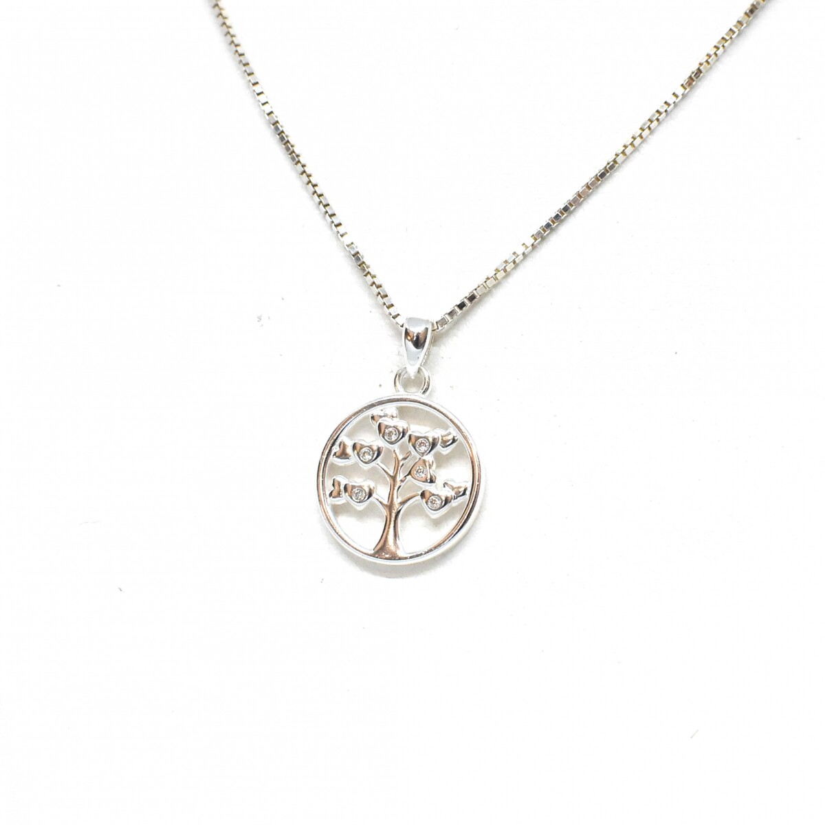 Cadena y Colgante en Plata 925 con Zirconias 