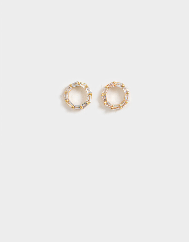 Aros Pasantes Premium Silver Aros - Dorado