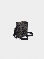 Bolso Bandolera Estampado Leopardo De Nylon multicolor